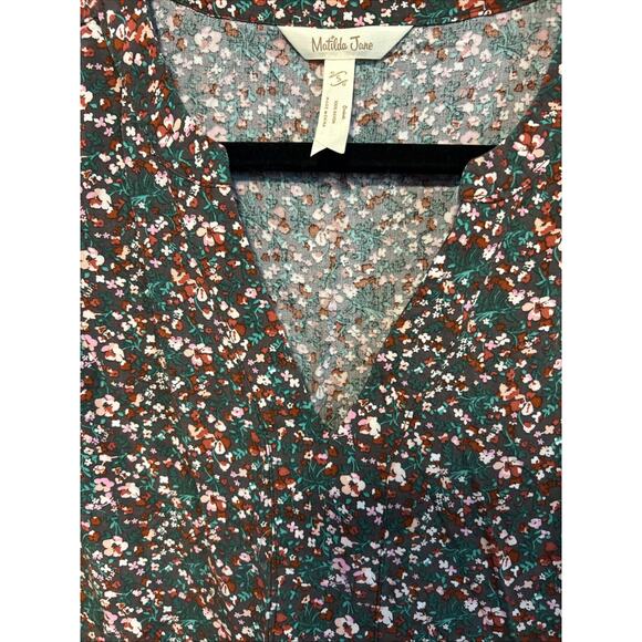 Matilda Jane Fabulous Floral Dress Rayon Fall Long Sleeve Tiered Oversized Small - Picture 8 of 9